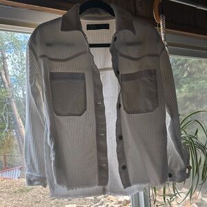 Zara Women’s White Corduroy Shacket